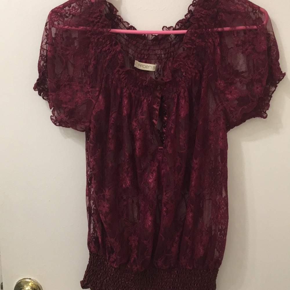 Lace Maroon Blouse